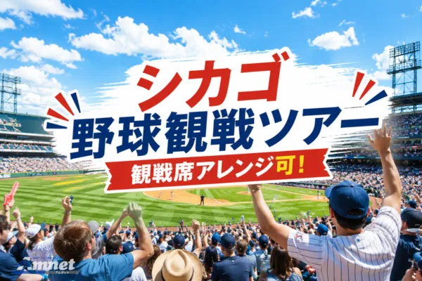 ANA直行便で行くシカゴＣ野球観戦ツアー5日間★内野並び席確約＆往路片道空港送迎付プラン【各地発】